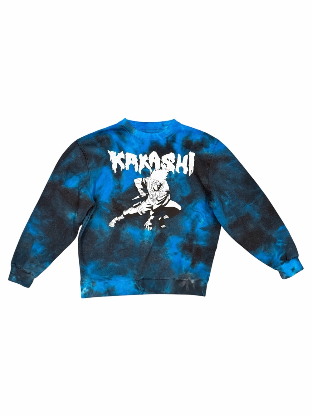 Naruto Shippuden Kakashi Hatake Tonal Tie-Dye Crewneck Size Medium